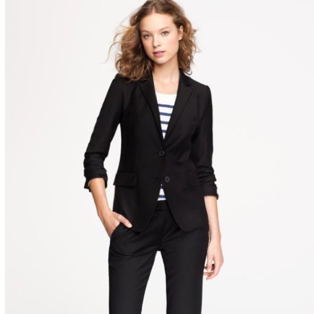 J.Crew Super 120's Black Suit